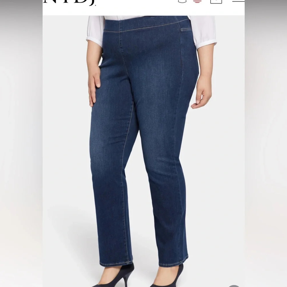NYDJ Jeans Tummy Control No Gap Pull On Waistband Slim Bootcut Plus Size P1X - Picture 6 of 11